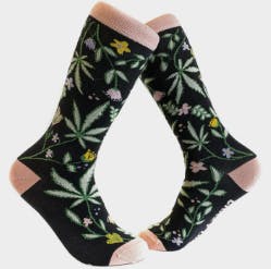 Flowers & Weed Long Socks