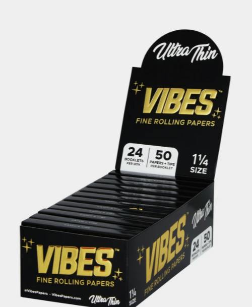 Vibes Ultra Thin Papers + Tips 1.25"