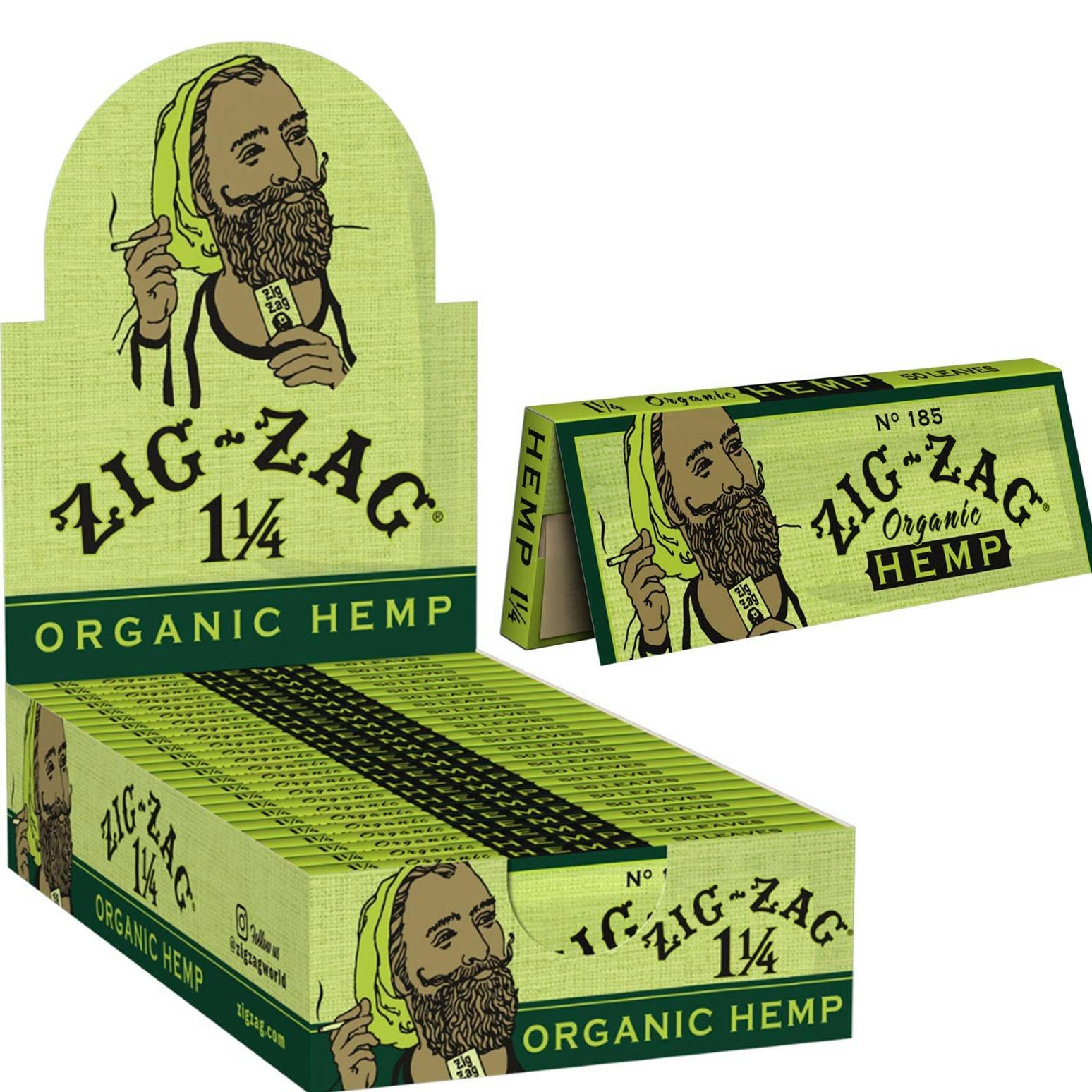 Zig Zag Organic Hemp Papers 1.25"