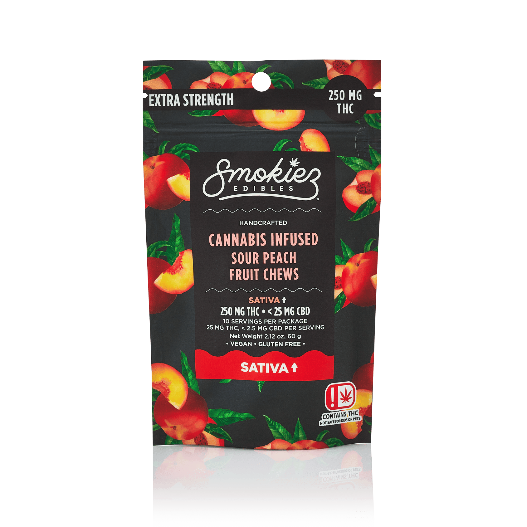 Smokiez Sour Peach Sativa Gummies