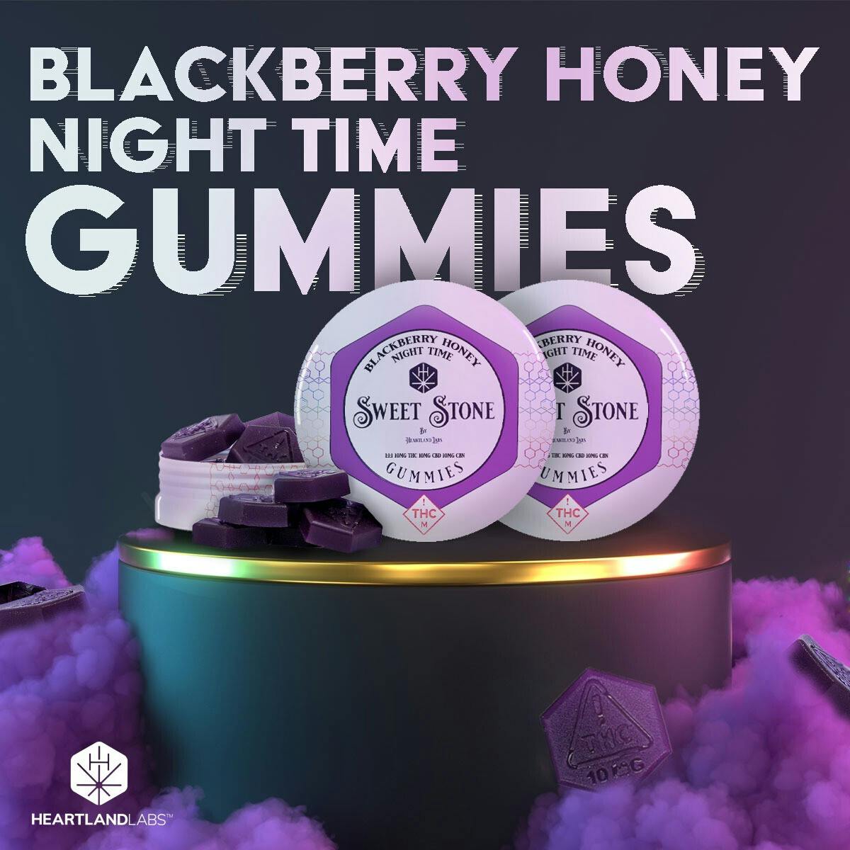 100MG BLACKBERRY HONEY 1:1:1 (THC:CBD:CBN) NIGHTTIME GUMMIES