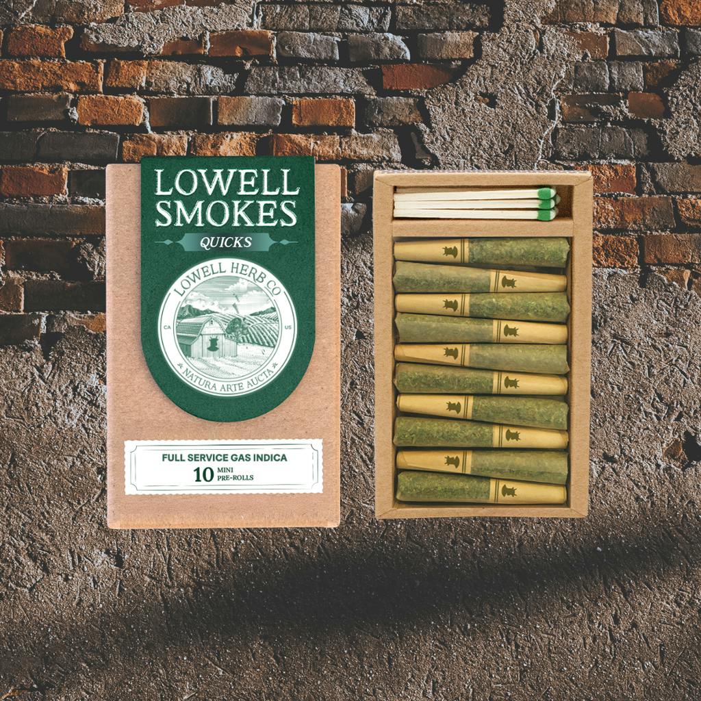 Lowell (Quicks) Full Service Gas Indica 10 Pack 3.5g