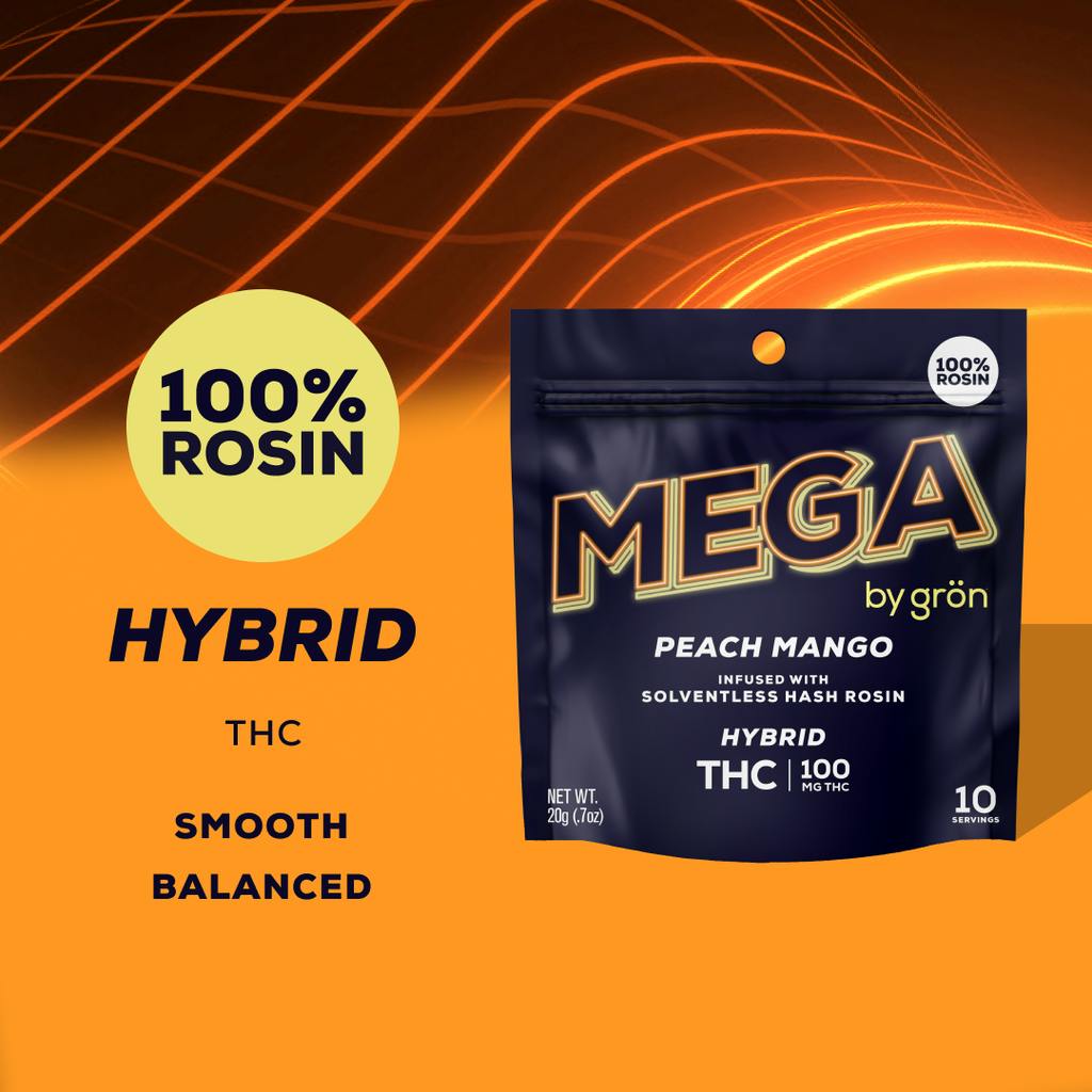 Gron Peach Mango Mega Pearl (Live Rosin) 2 Pack 100mg