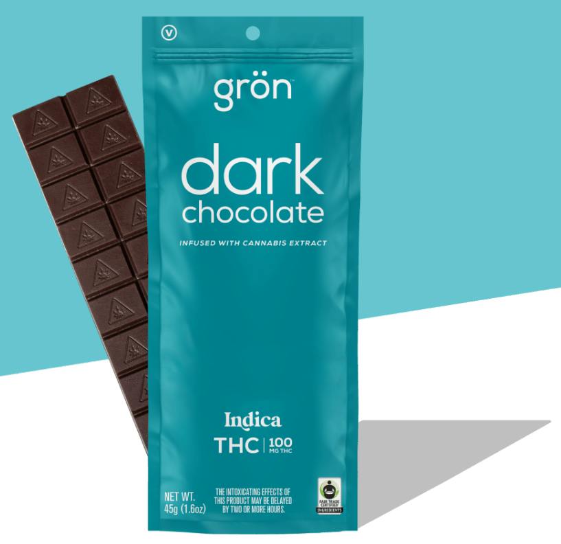 Gron Dark Chocolate Indica Bar 100mg
