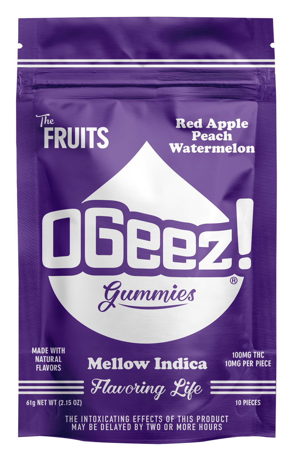 Ogeez! The Fruits - Mellow Indica 10 Pack 100mg cannabis product