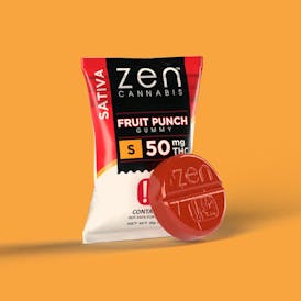 Zen Cannabis 50mg Fruit Punch Gummy (Sativa)