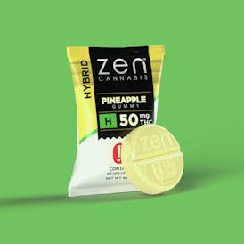 Zen Cannabis 50mg Pineapple Gummy (Hybrid)