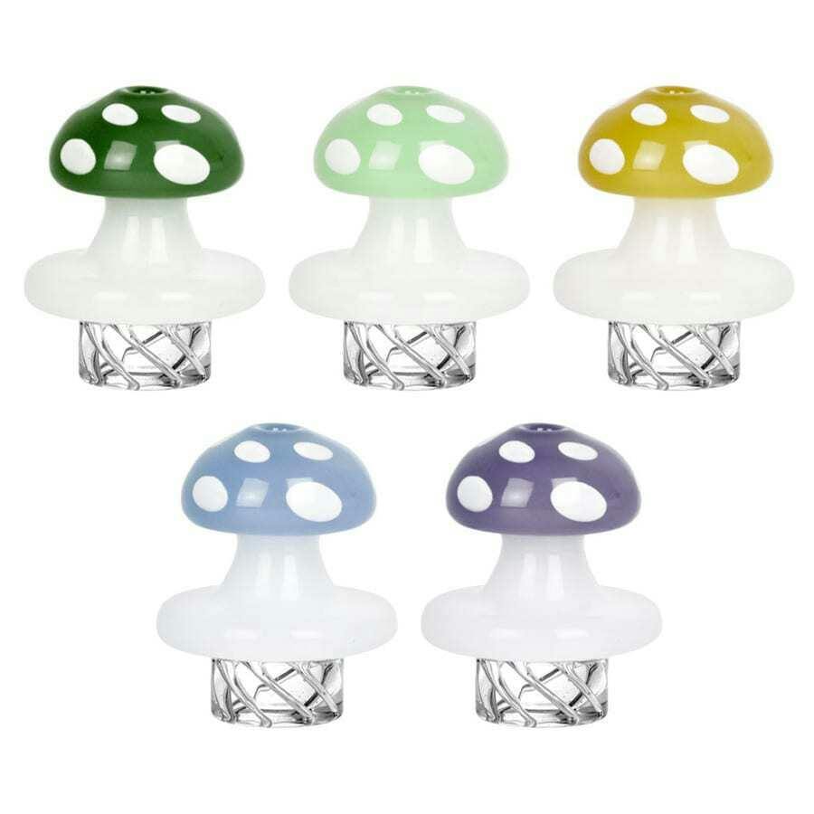 32mm Helix Carb Cap - Mushroom - Black