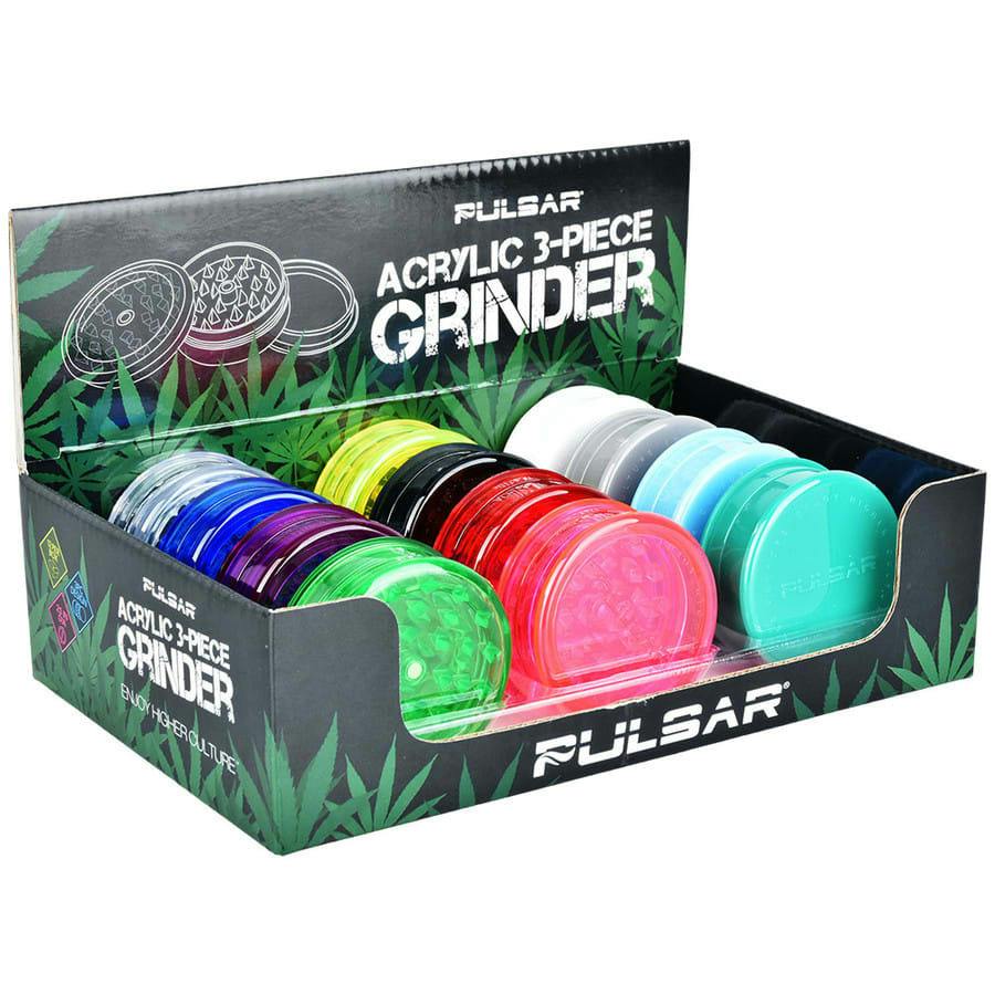 Pulsar Acrylic Grinder 3pc 2.25" - Assorted