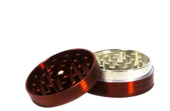 2.5" 2-Piece Aluminum Grinder by Infyniti - Red