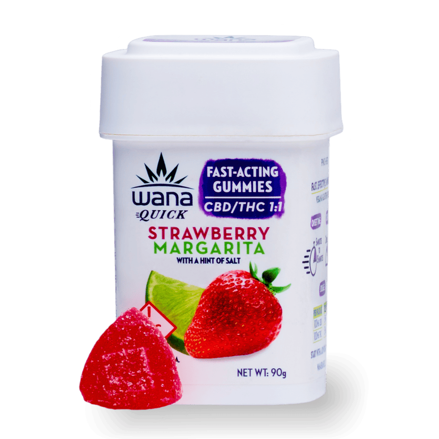 Wana - Strawberry Margarita (1:1) - Fast Acting Gummies (100mg)