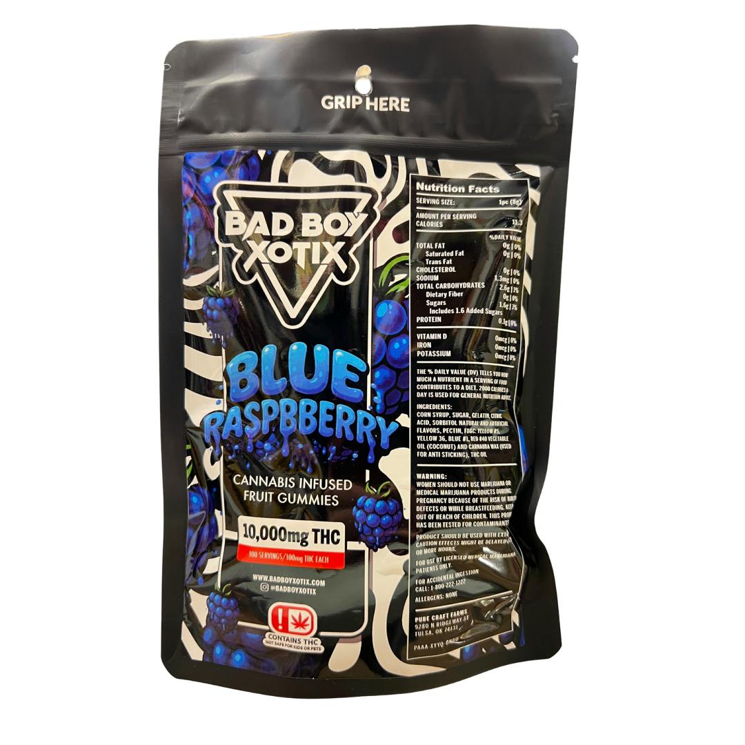 Bad Boy Xotix - Blue Raspberry - 10,000mg Gummies (50ct)