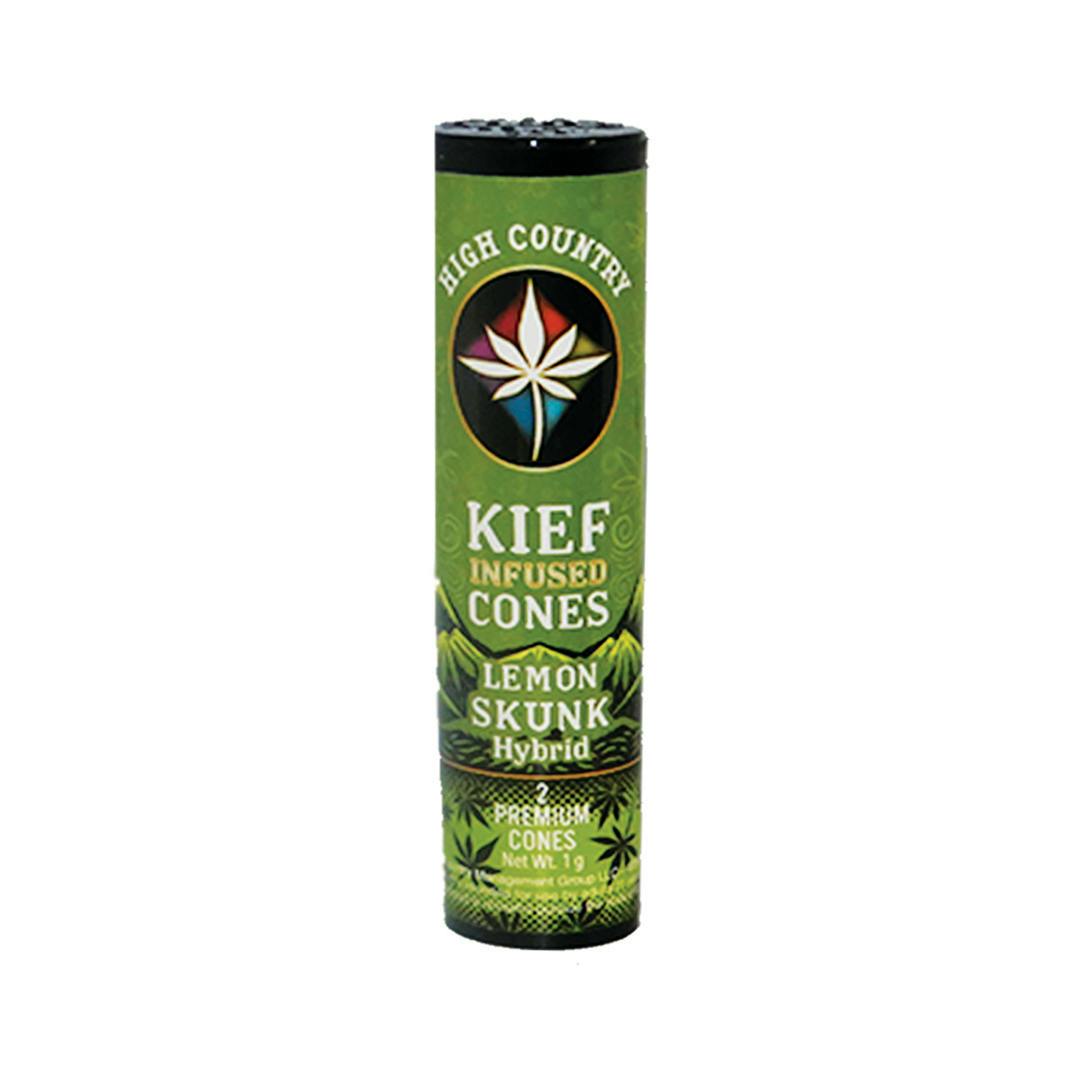 HIGH COUNTRY CONES - HYBRID - KIEF INFUSED PRE ROLL 0.5G 2 PACK - 1G