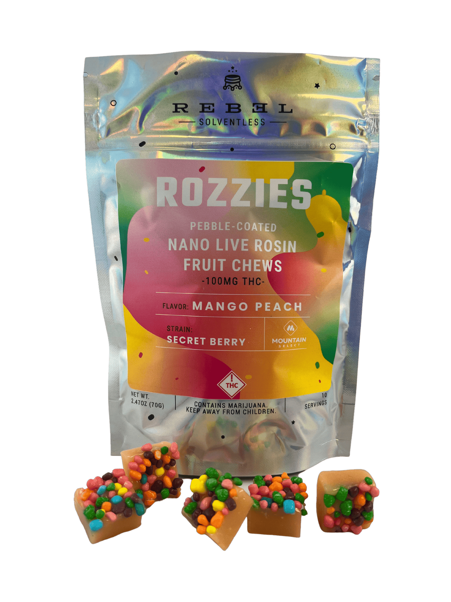 ROZZIES - MANGO PEACH - ROSIN CHEW - 100MG