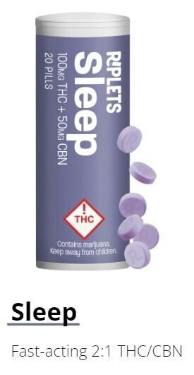SLEEP THC:CBN - 2:1 - RIPLETS - 100MG