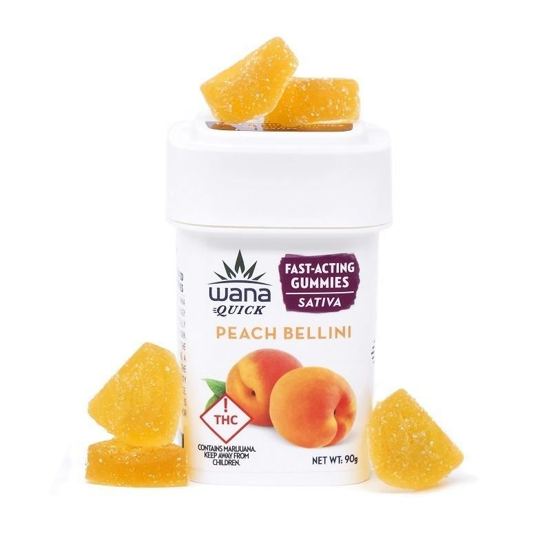 WANA - PEACH BELLINI - SATIVA - QA GUMMIES - 100MG
