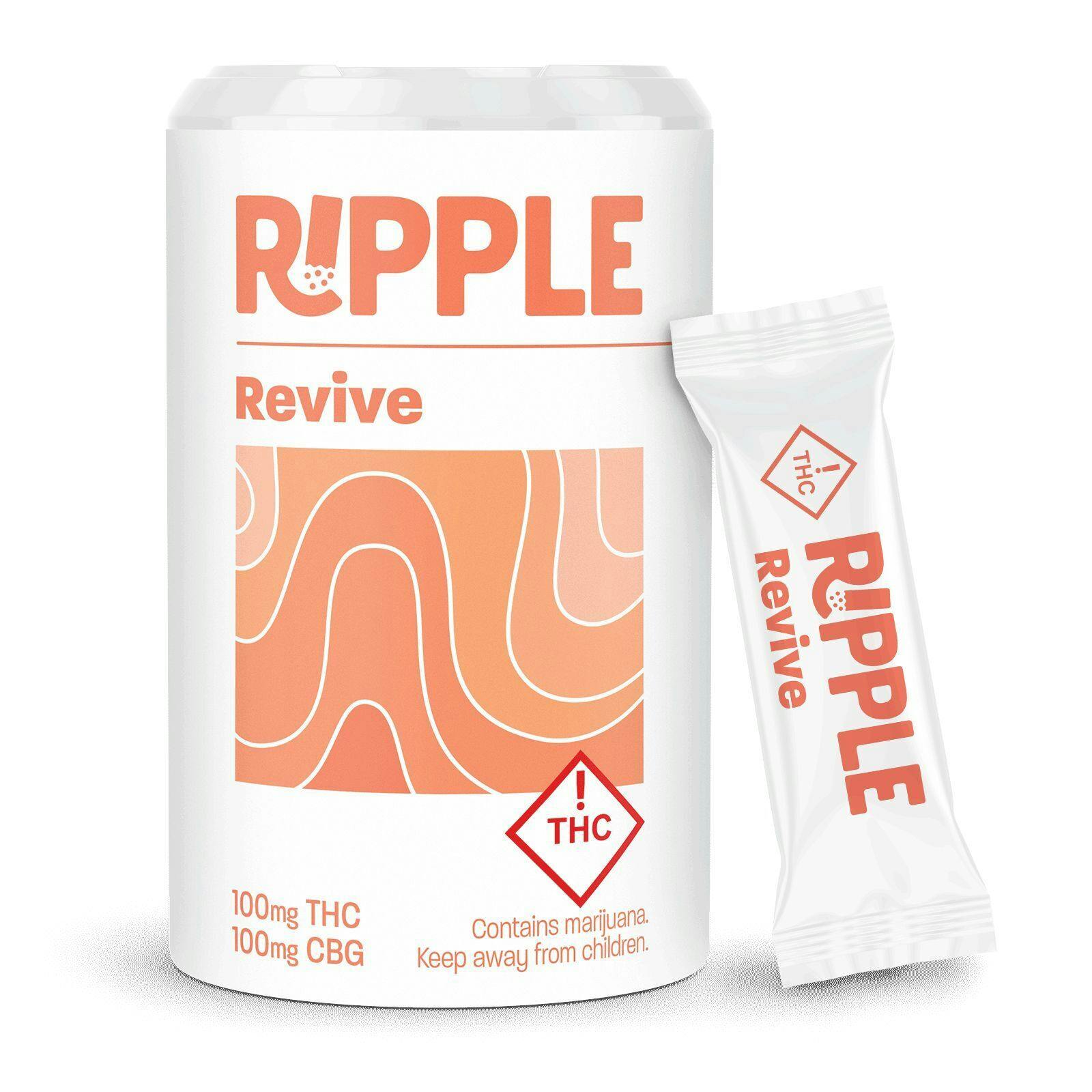 RIPPLE - REVIVE THC:CBG:CBD - 1:1:1 - DISSOLVABLE POWDER - 100MG