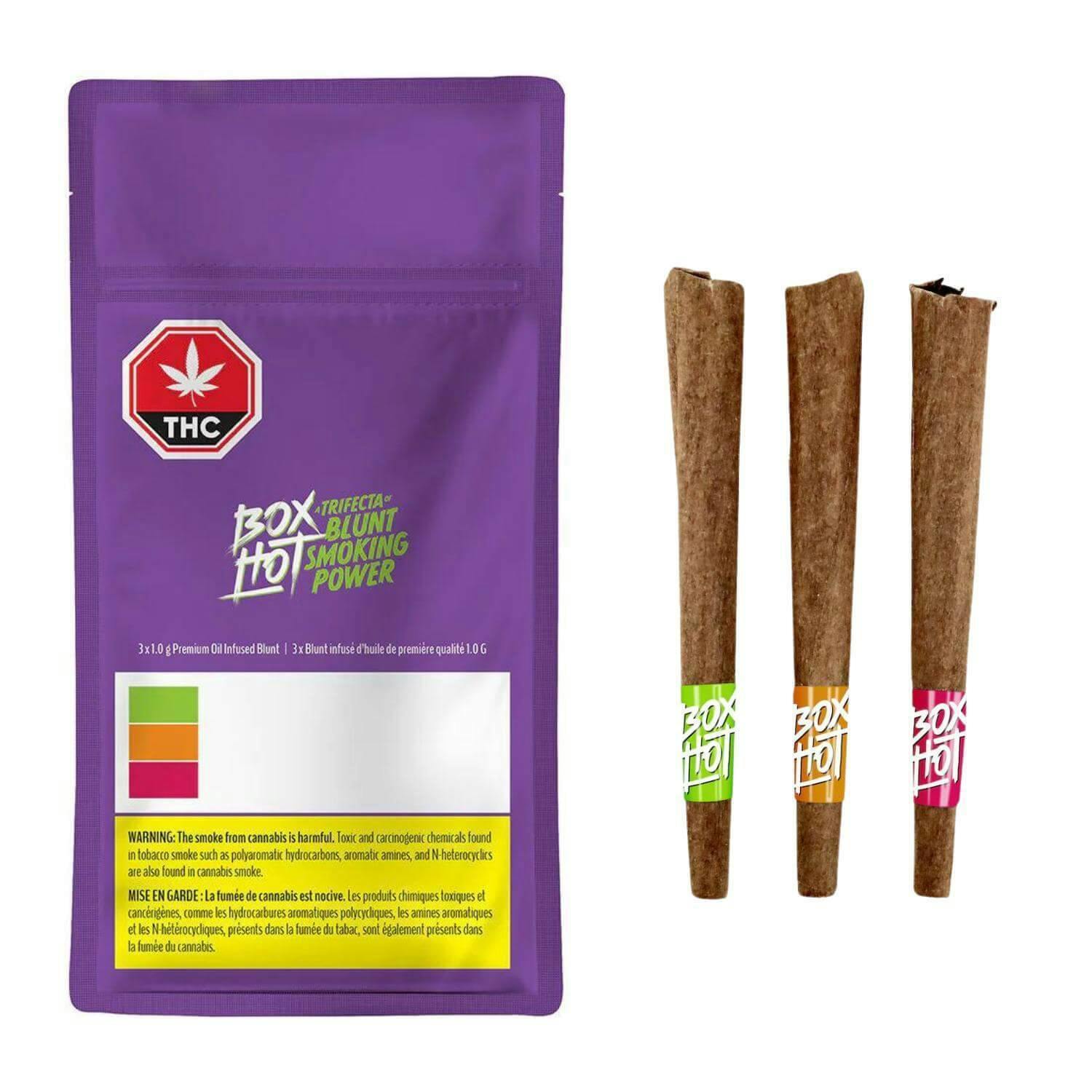 BOXHOT Fatties - Trifecta of Blunt Smoking Power Infused Blunt - 3x1g
