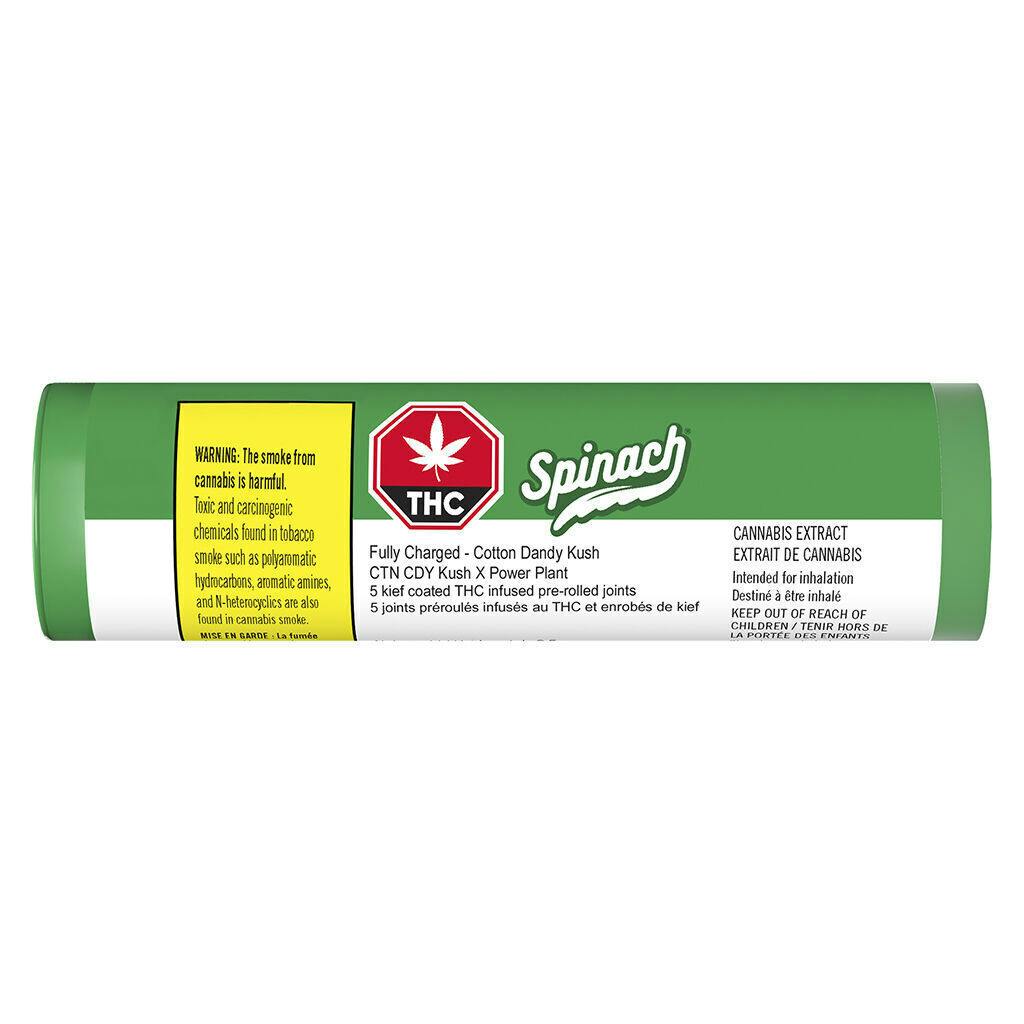 Spinach - Fully Charged Cotton Dandy Kush Infused Pre-Roll - 5x0.5g