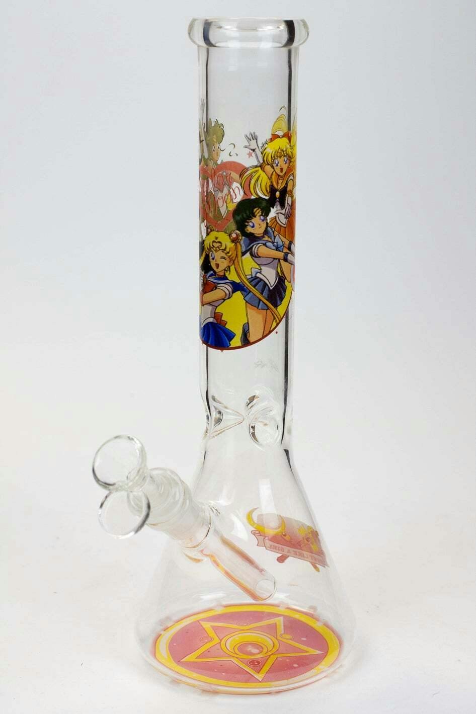 12" Cartoon beaker glass water bong - SM