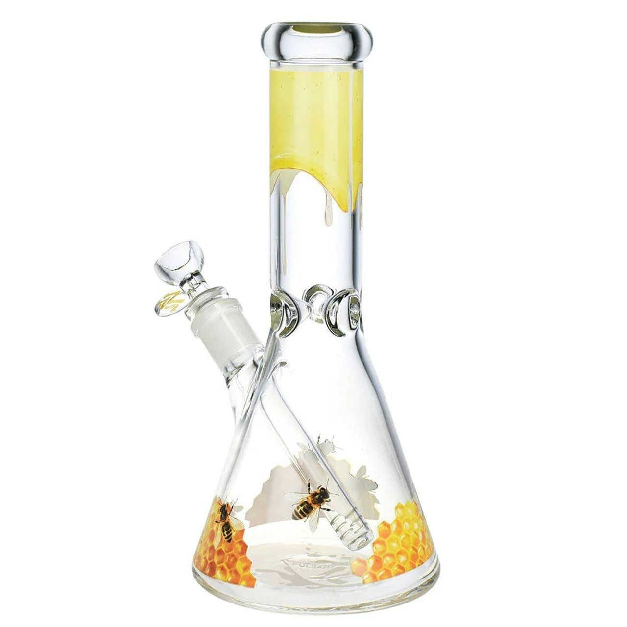 10.5" Sweet Nectar Full Wrapped Beaker w/ Ice Pinch - CLEAR