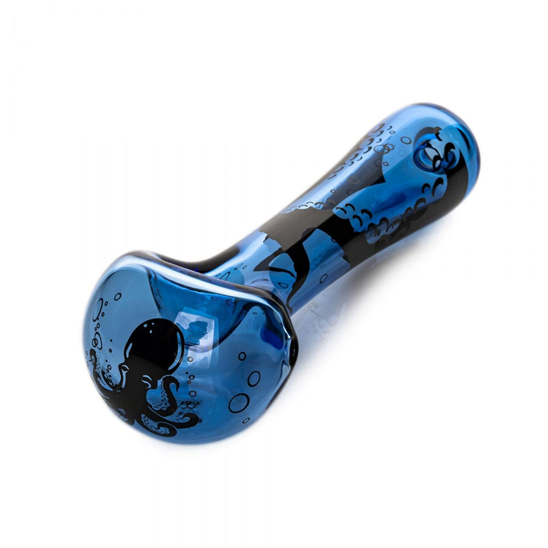 4.5" Sapphire Blue Octopus Pipe