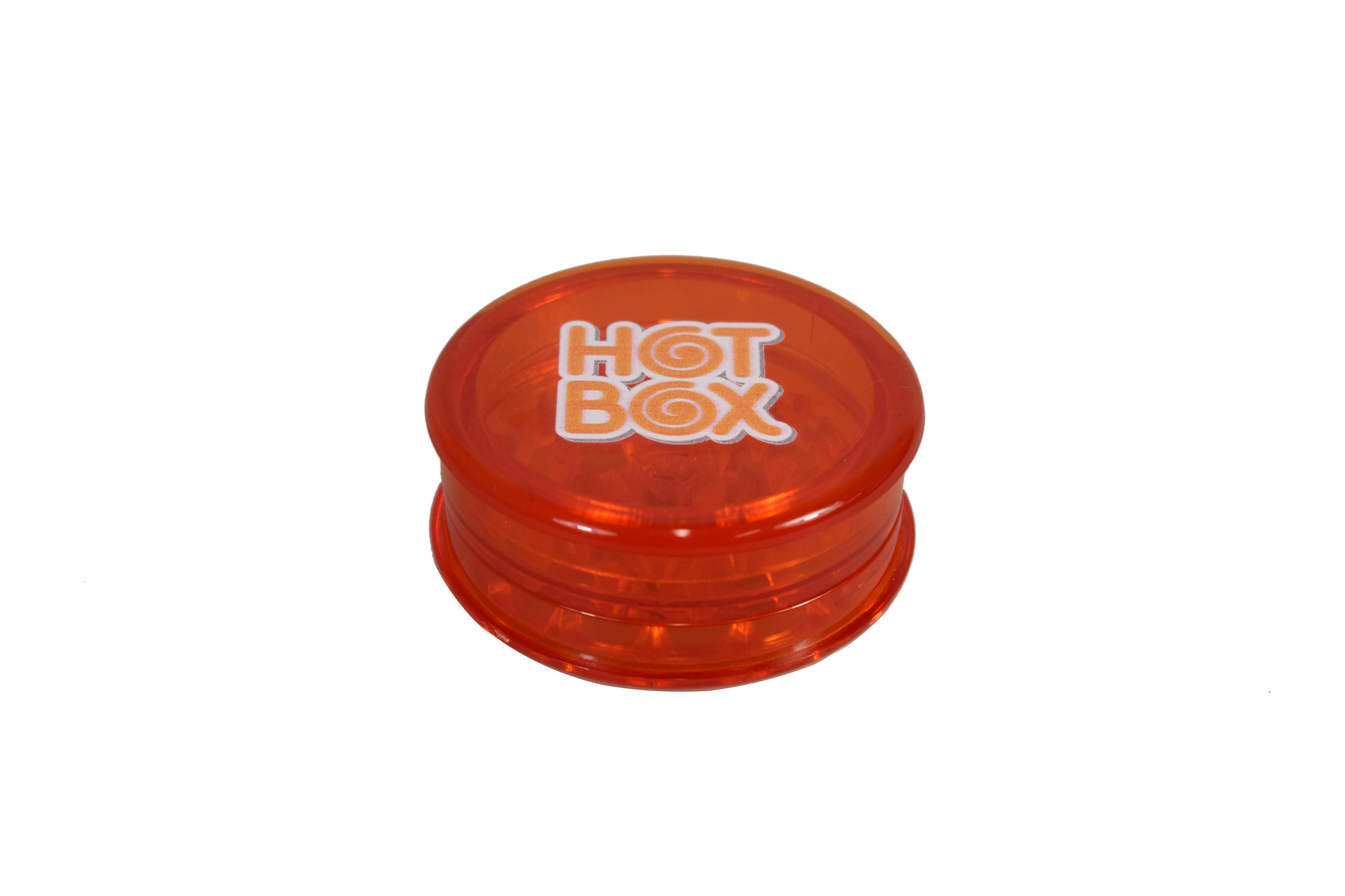 Hotbox 3 Piece Acrylic Grinder - Orange
