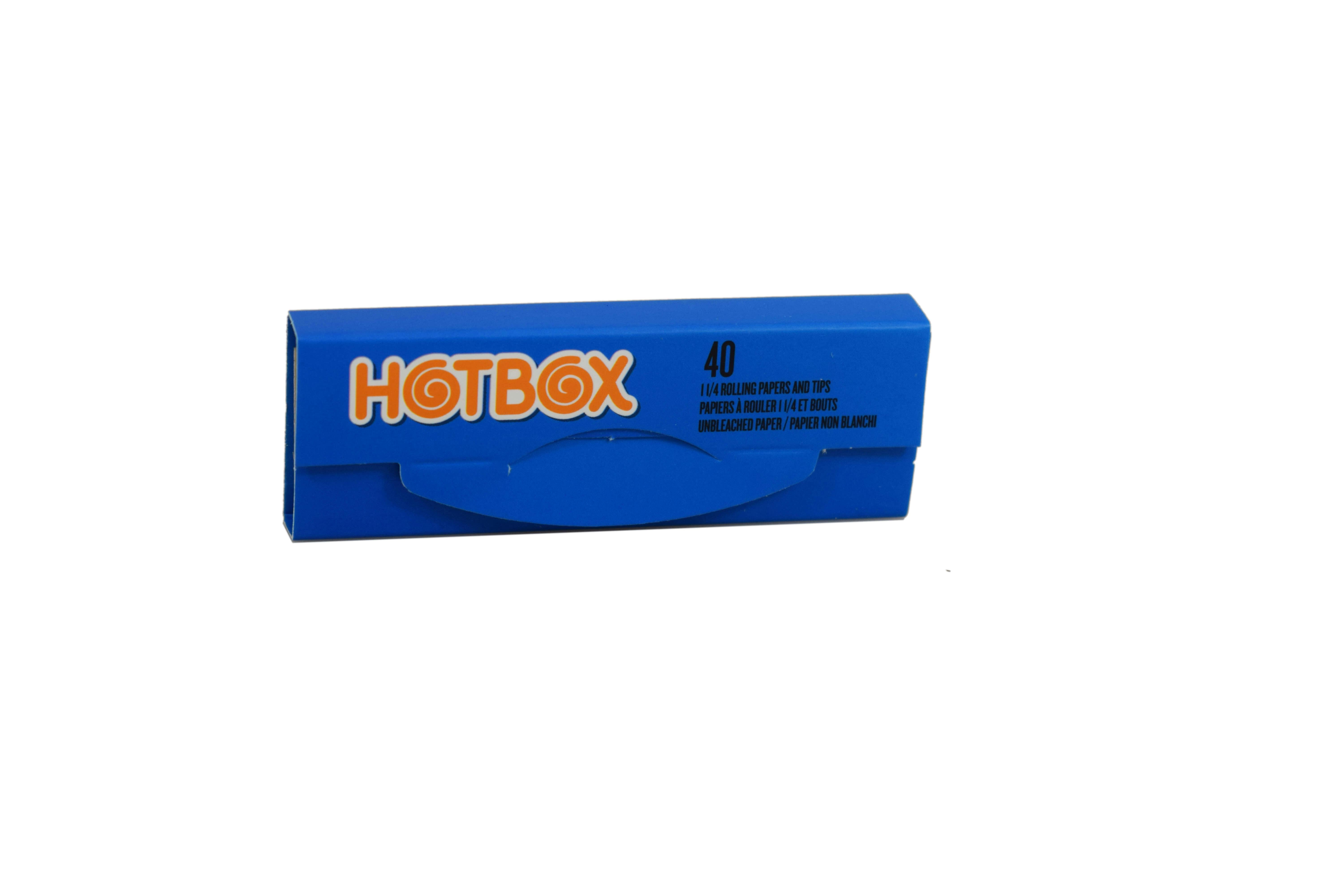 Hotbox Unbleached 1 1/4 Rolling Papers - Blue