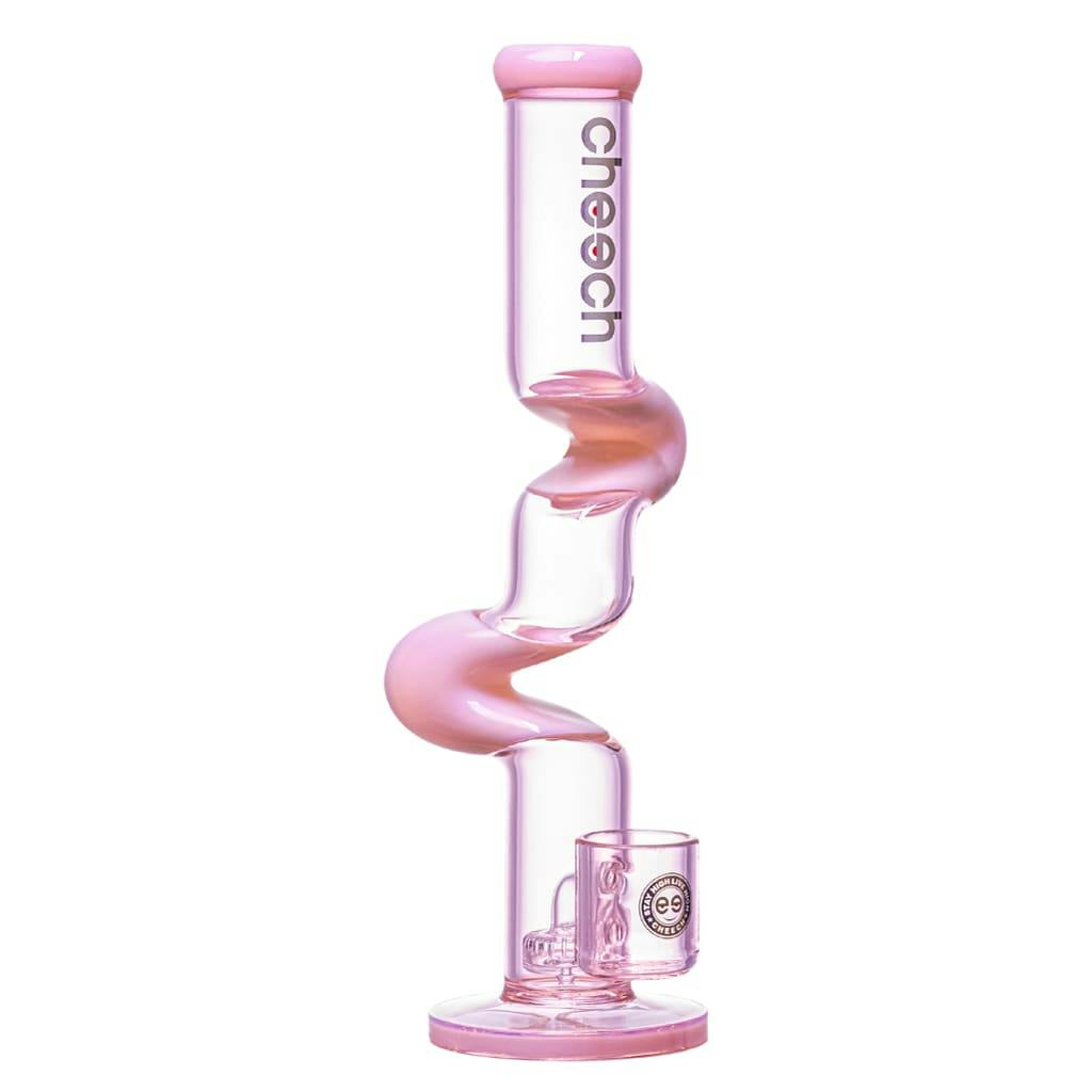 15" Cheech Wavy Tube Proxy Fusion Glass Attachment - Pink