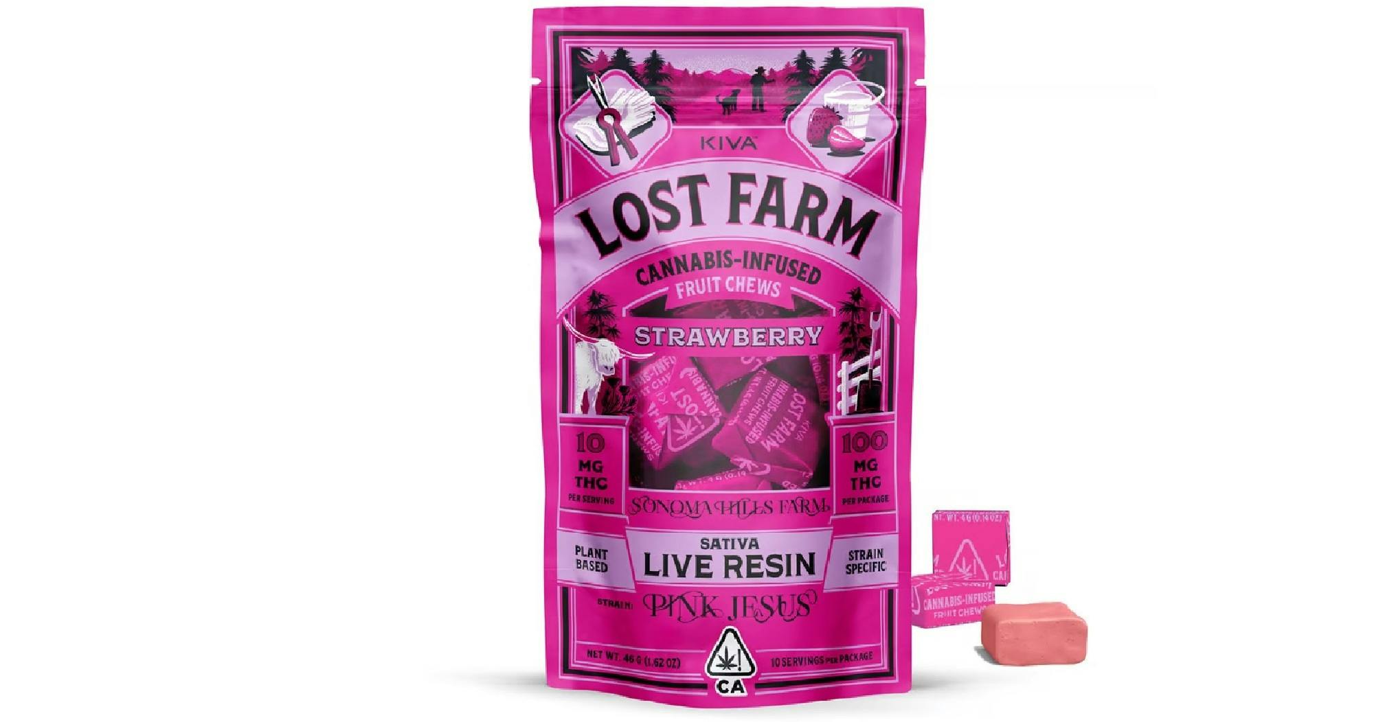 Lost Farm - — Strawberry Pink Jesus Fruit Chews