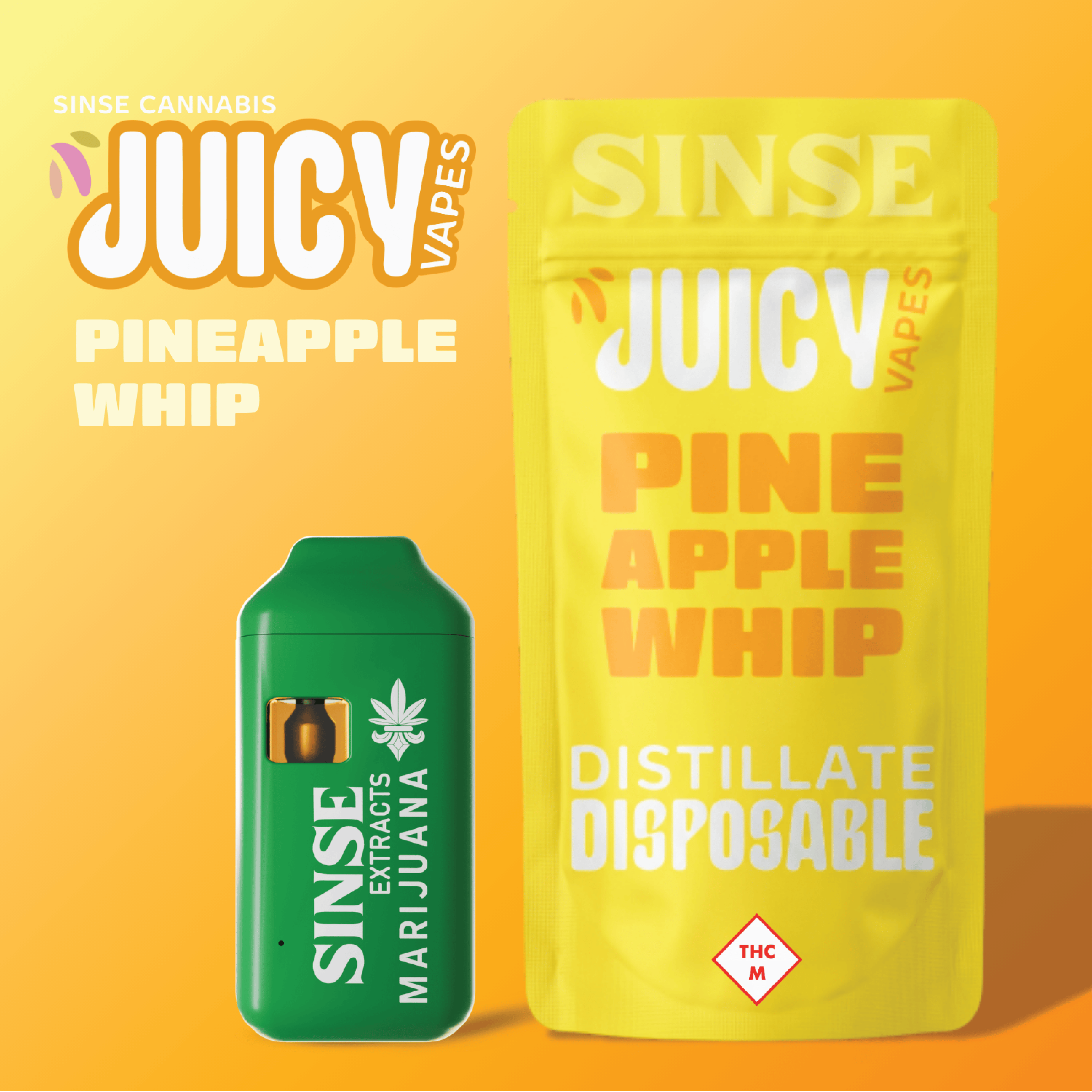 1G PINEAPPLE WHIP JUICY DISTILLATE DISPOSABLE