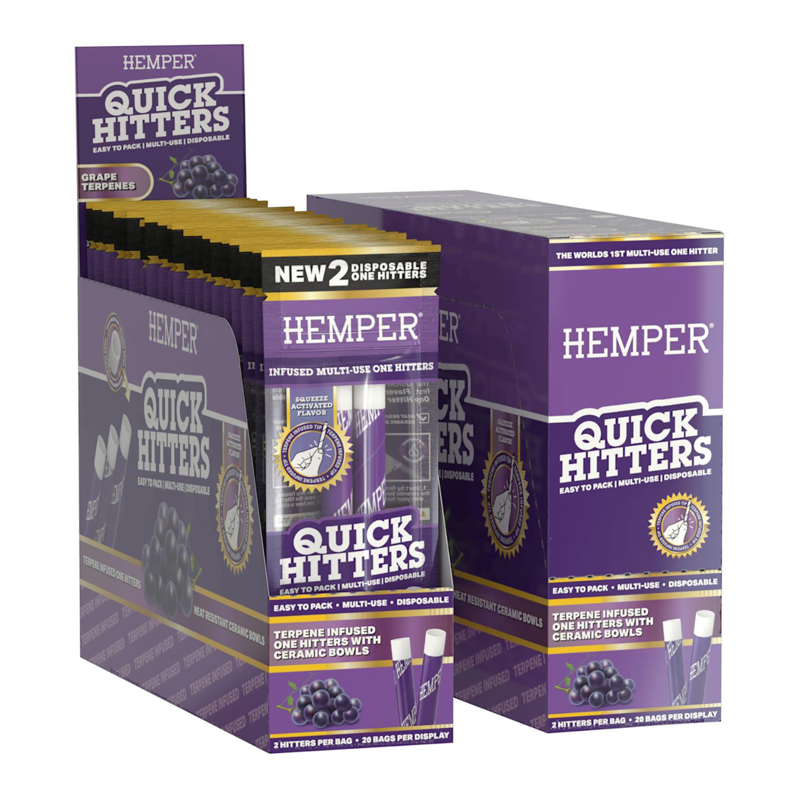 Hemper - Grape Quick Hitters 2PK - Disposable One Hitter