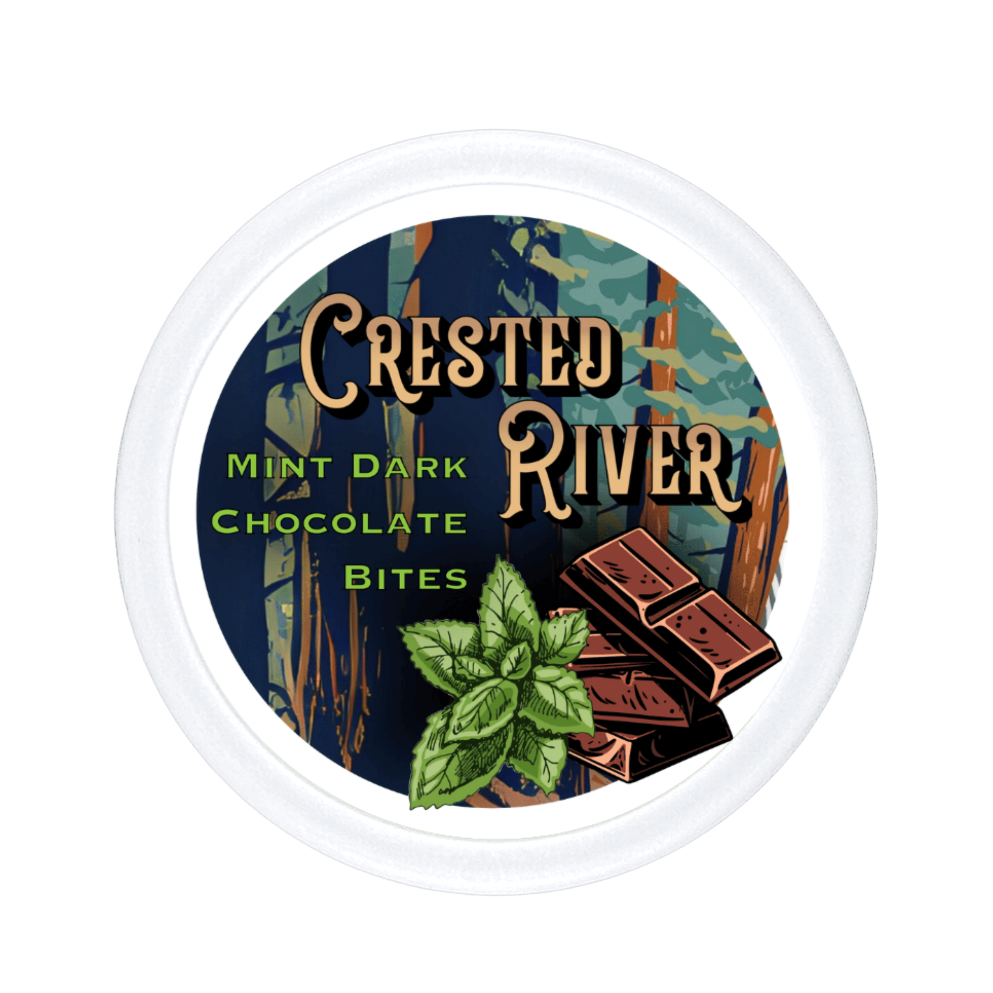 Crested River - Mint Dark Chocolate Bites