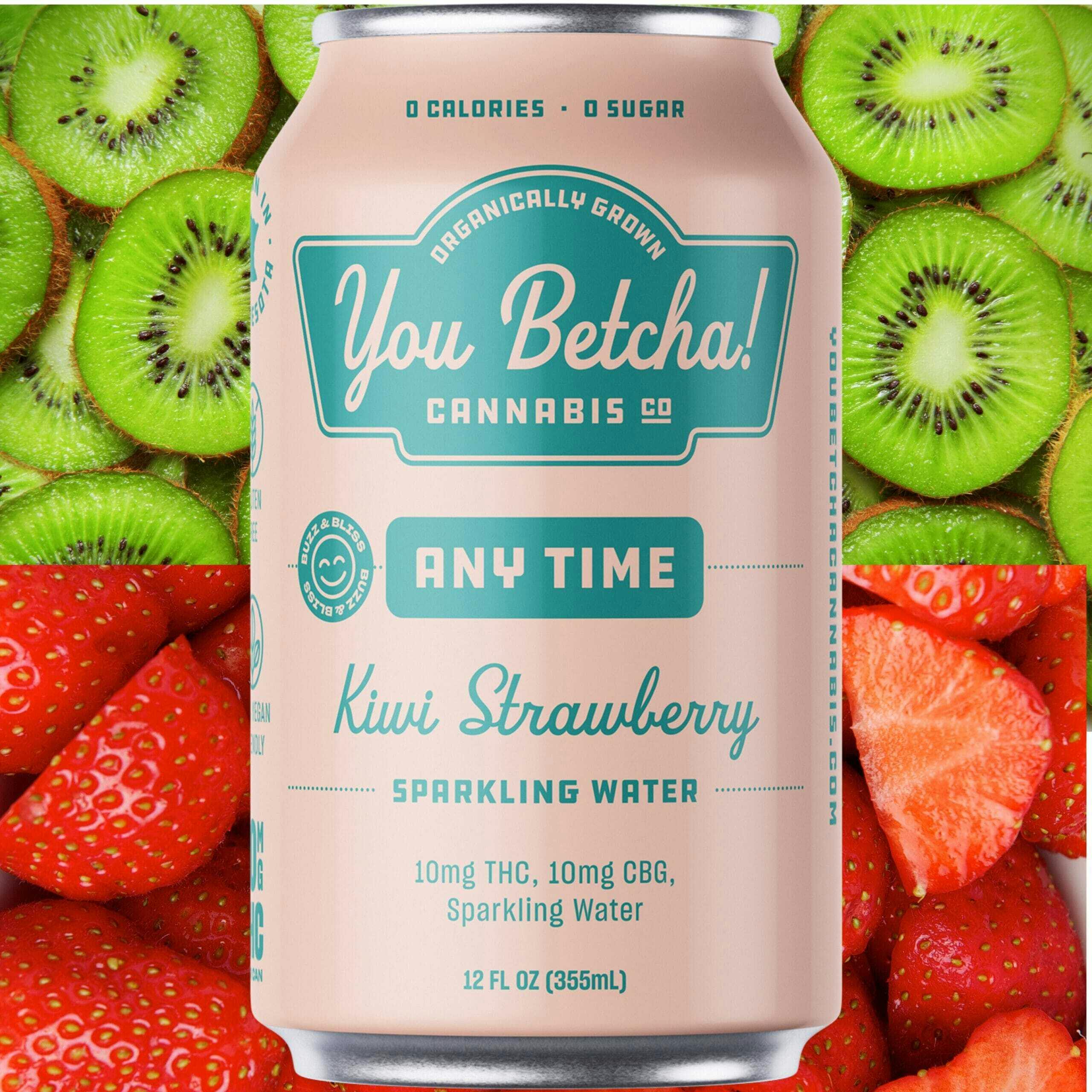 You Betcha! - Any Time Seltzer – Kiwi-Strawberry - Single Can
