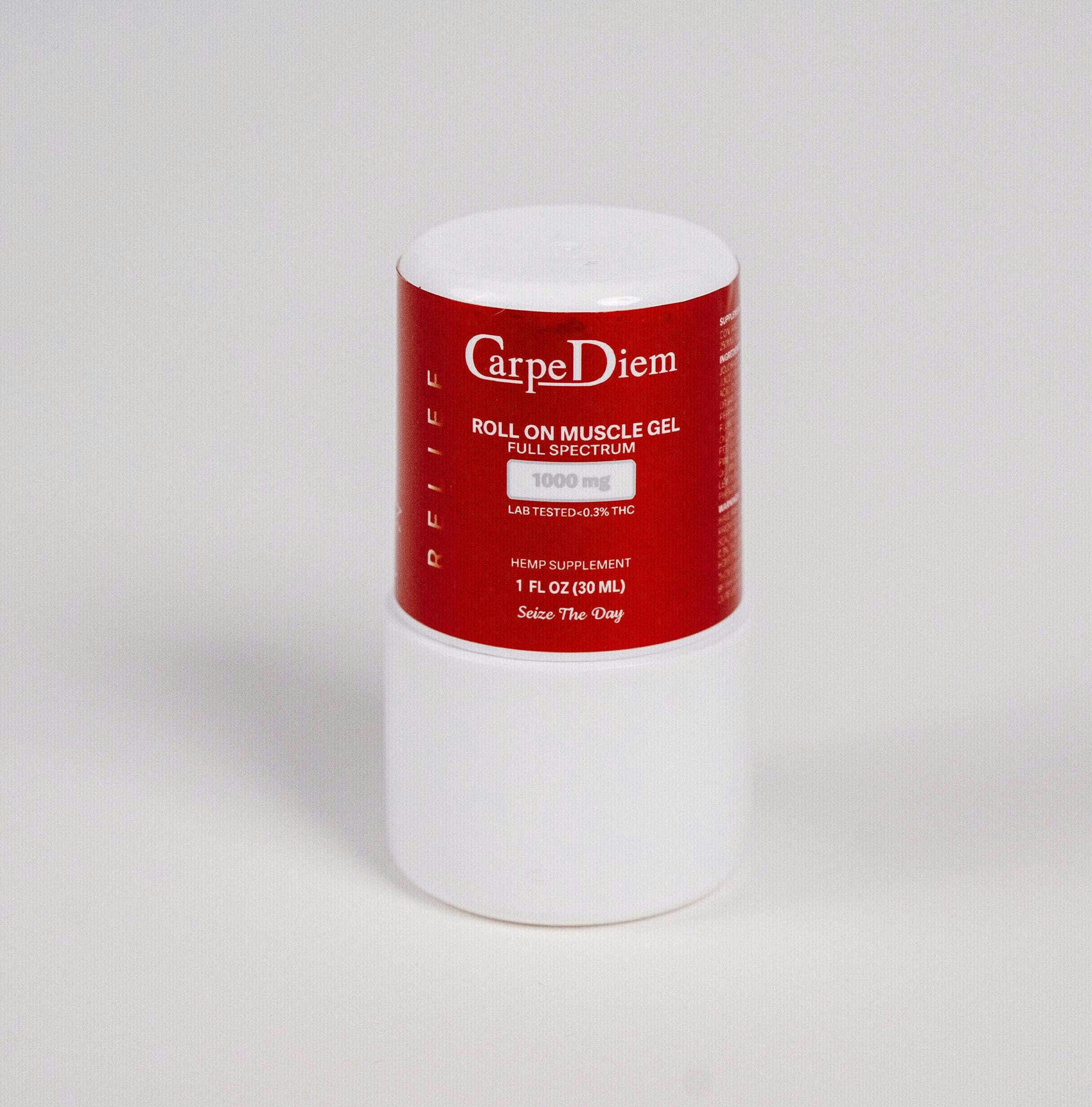 Carpe Diem - Relief Muscle & Joint CBD Gel Roll-On 1000 mg Full-Spectrum - SAMPLE JAR at Lake Daze Dispensary