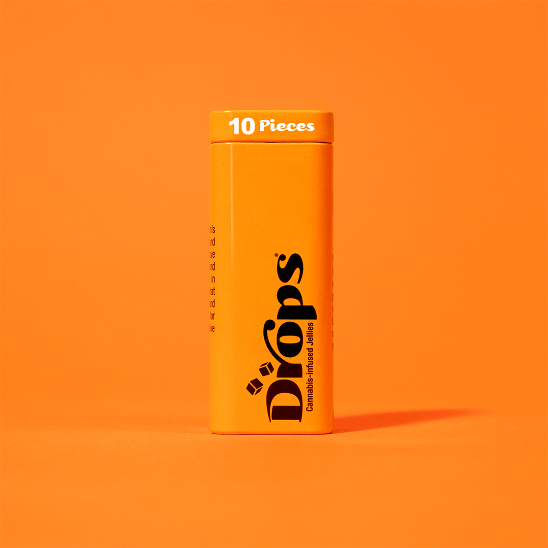 Drops Cannabis Jellies - Drops - Orange Beethoven 10ct - Single Tin