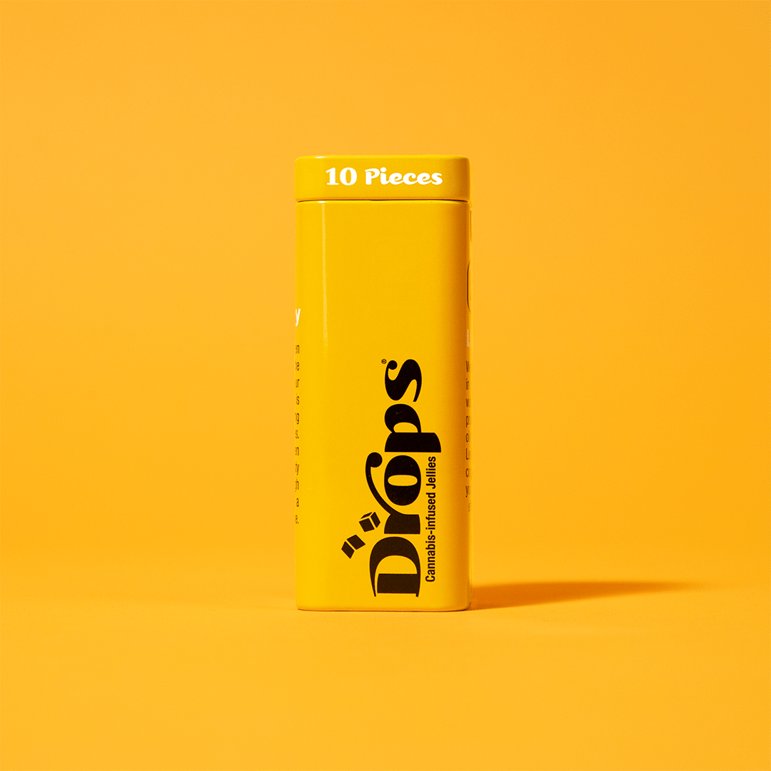 Drops Cannabis Jellies - Drops - Lemon Formula One 10ct - Single Tin
