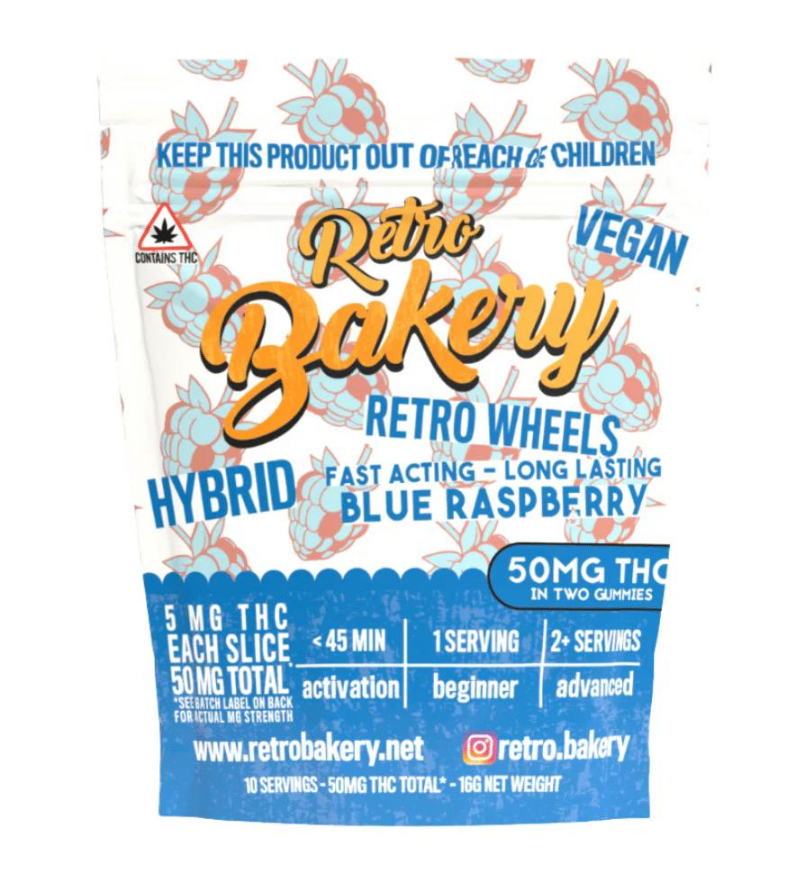 Retro Bakery - Gummy Wheels Blue Raspberry - Single Pack at Lake Daze Dispensary