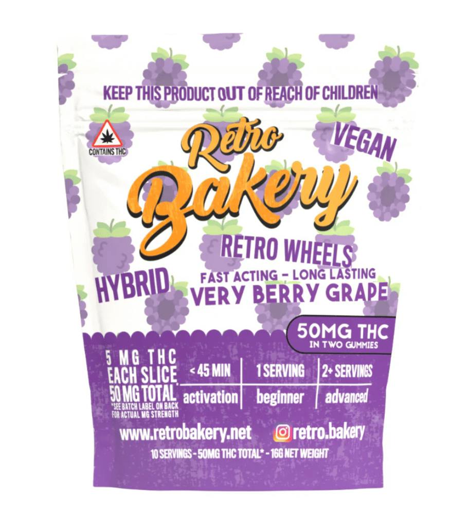 Retro Bakery - Gummy Wheels Berry Grape - Single Pack at Lake Daze Dispensary