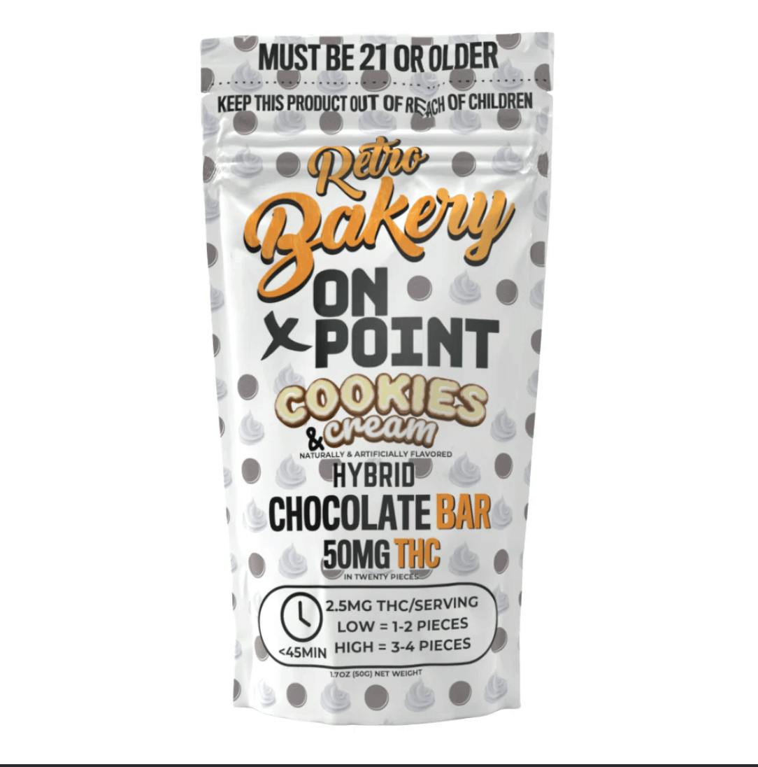 Retro Bakery - White Chocolate Cookies & Cream Bar - Single Bar