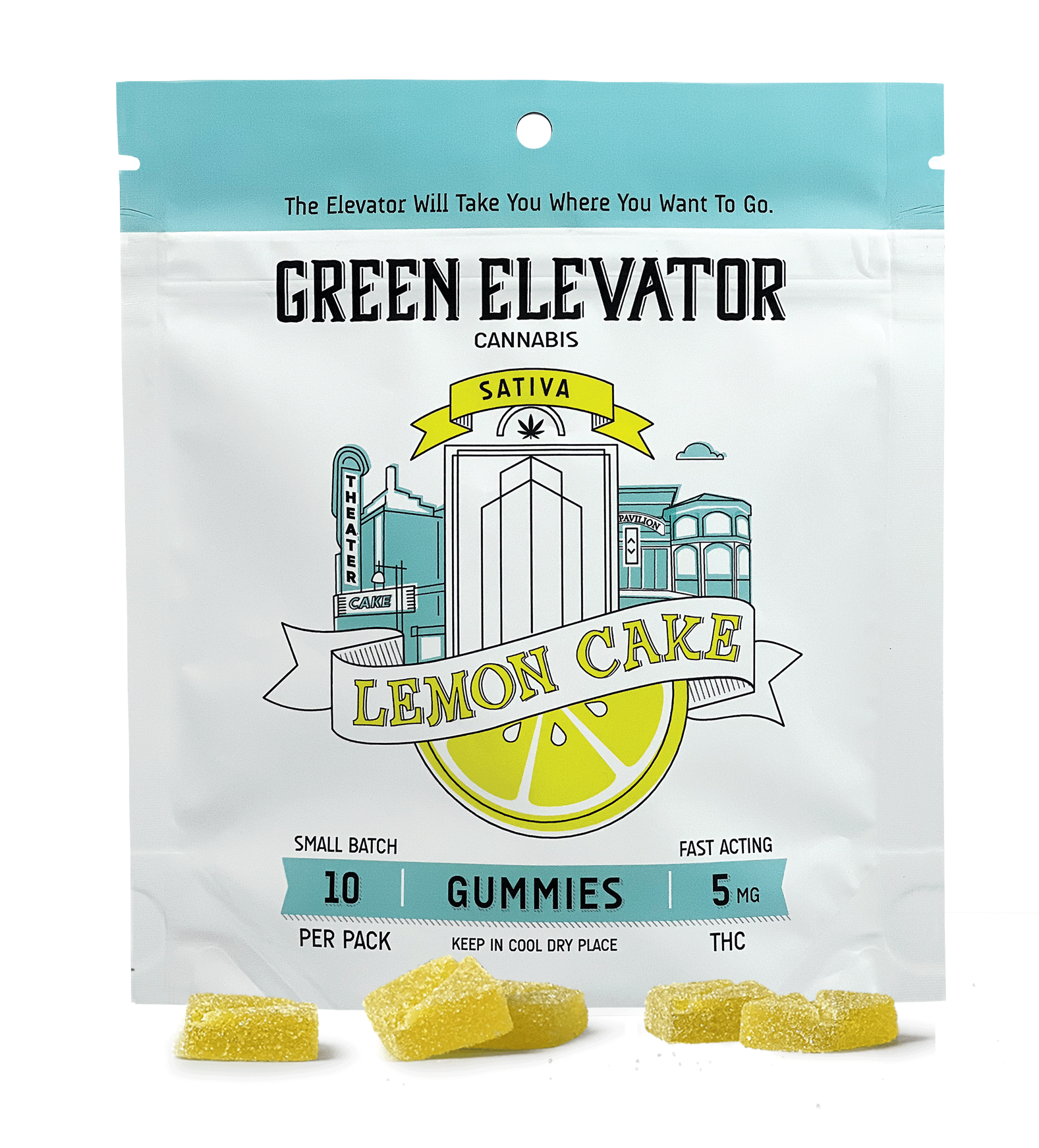 Green Elevator - Lemon Cake Gummies - Single Pack