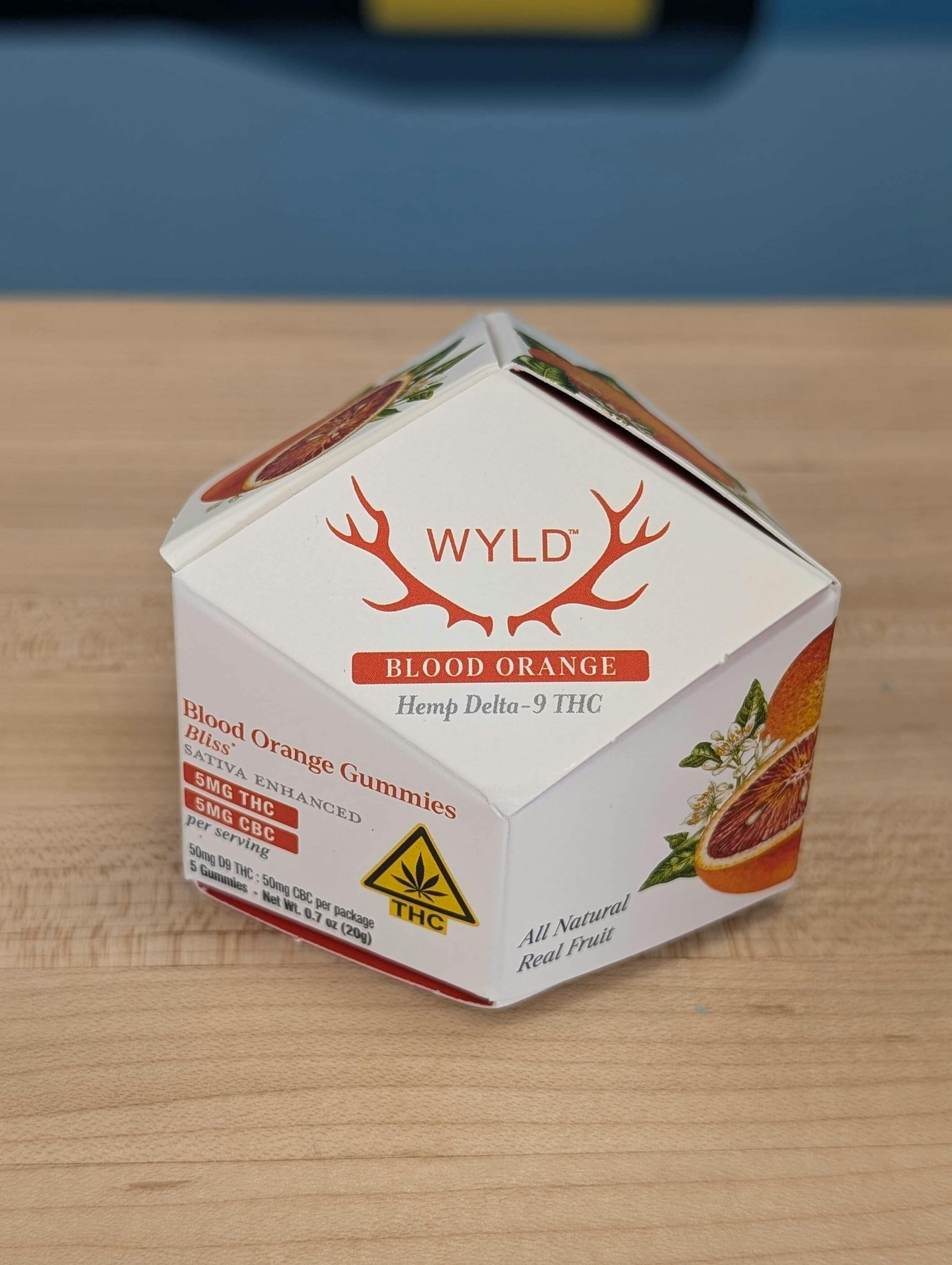 WYLD - Blood Orange Gummies - 50mg - 5ct - 1:1 THC:CBC - Single Pack