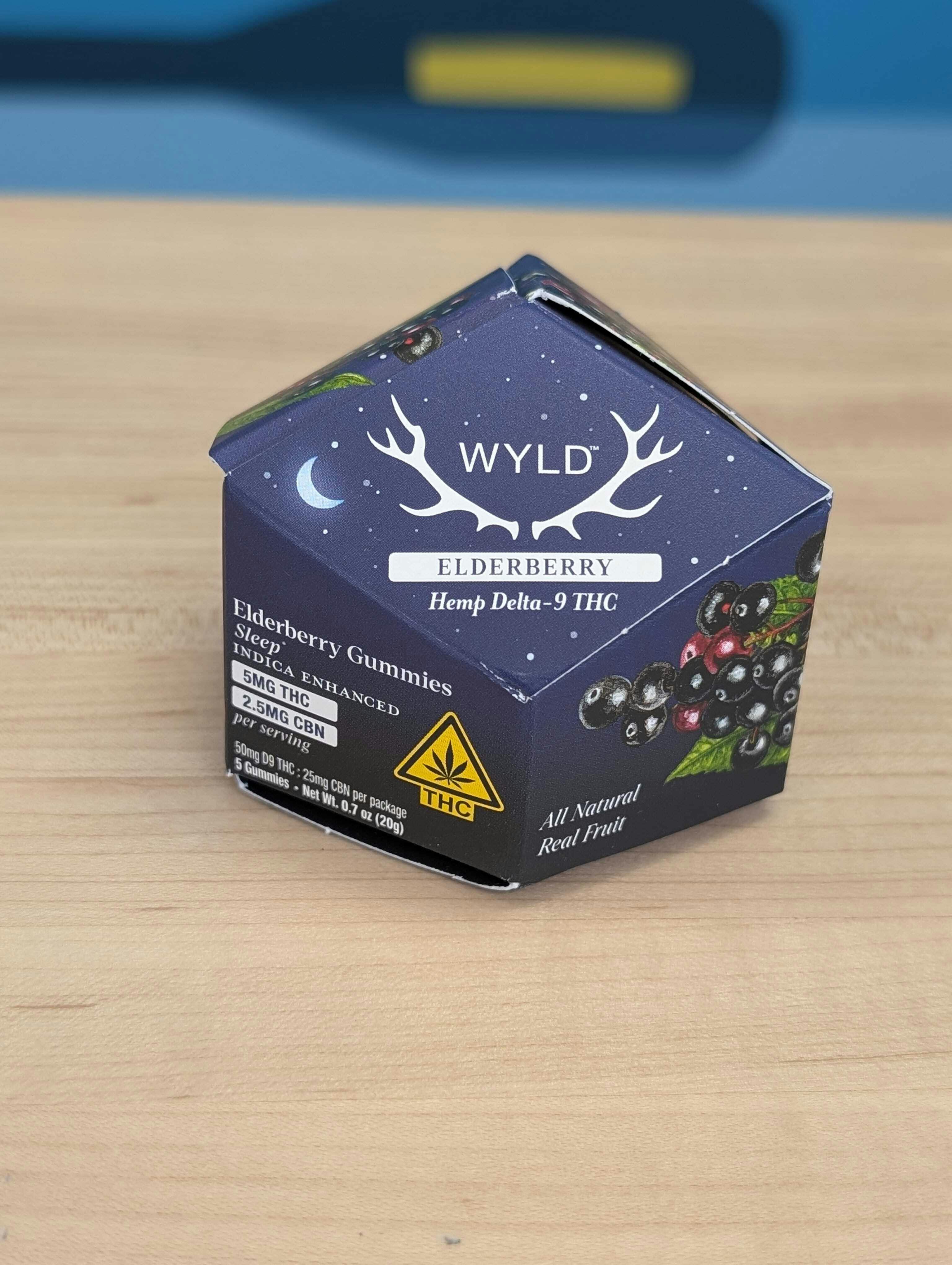 WYLD - Elderberry Gummies - 50mg - 5ct - 2 :1 THC:CBN - Single Pack