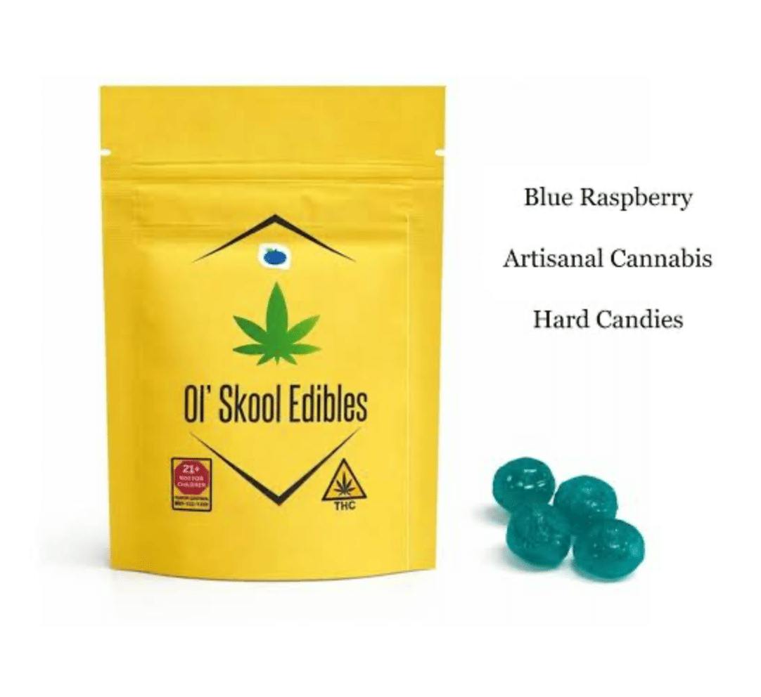 Ol' Skool Edibles - Blue Raspberry Jolly Drops - Single Pack