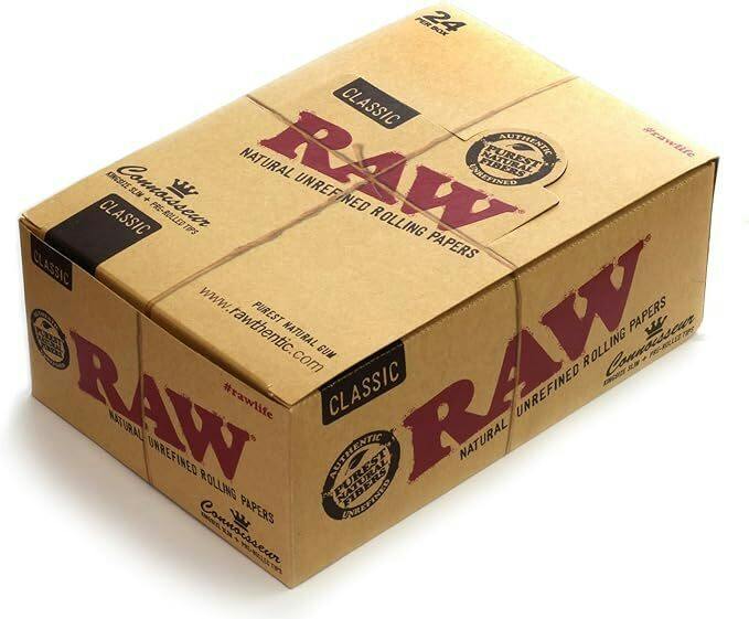 RAW Rolling Papers Connoisseur King Size Slim with Tips 32pk