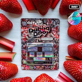 Sativa Sweet Strawberry Rhubarb | 100mg | Dabba Doo Gummies