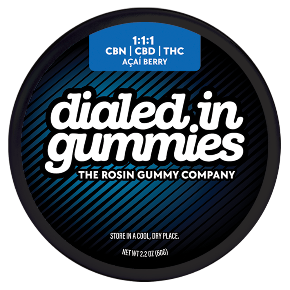 Dialed In Gummies Acai Berry 1:1:1 CBN:CBD:THC Gummy 100mg