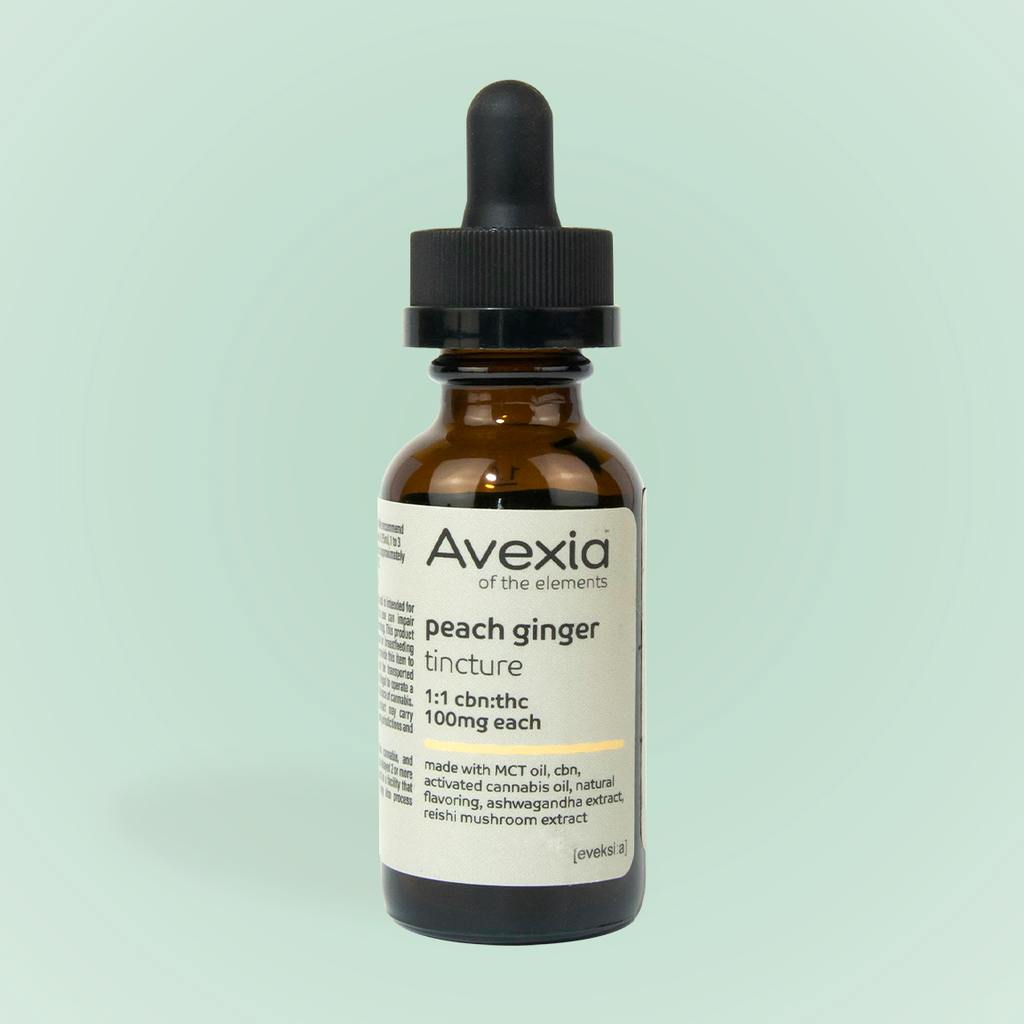 Avexia Peach Ginger 1:1 CBN:THC Dropper 100mg