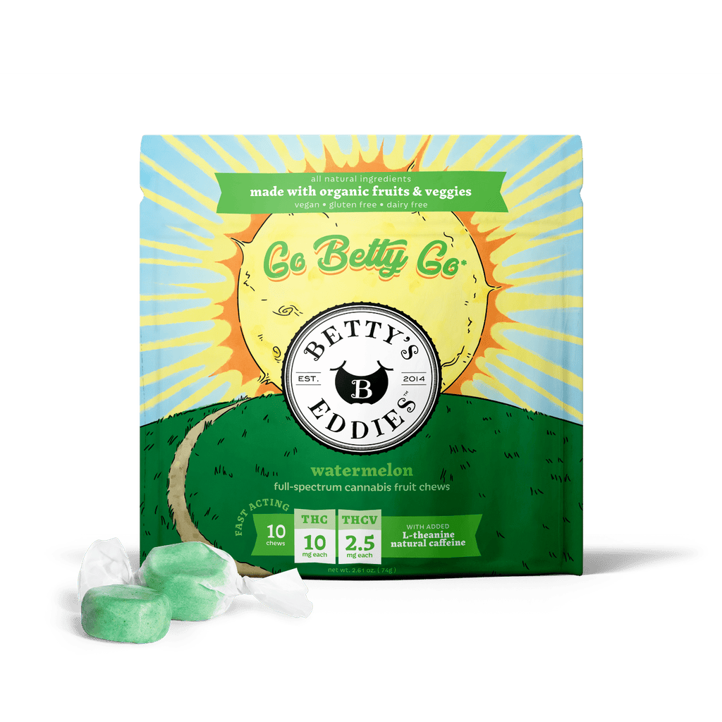 Betty's Eddies Go Betty Go Watermelon Ratioed Fruit Chew 10mg ea | 10-Pack | 1:2.5 THC:THCV