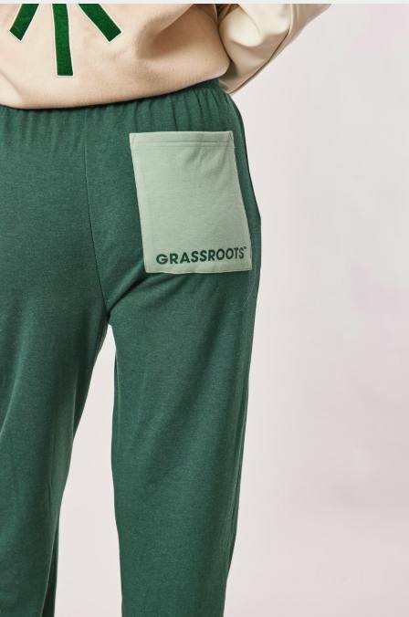 Grassroots Light Weight Sweatpants Dark Green | Small